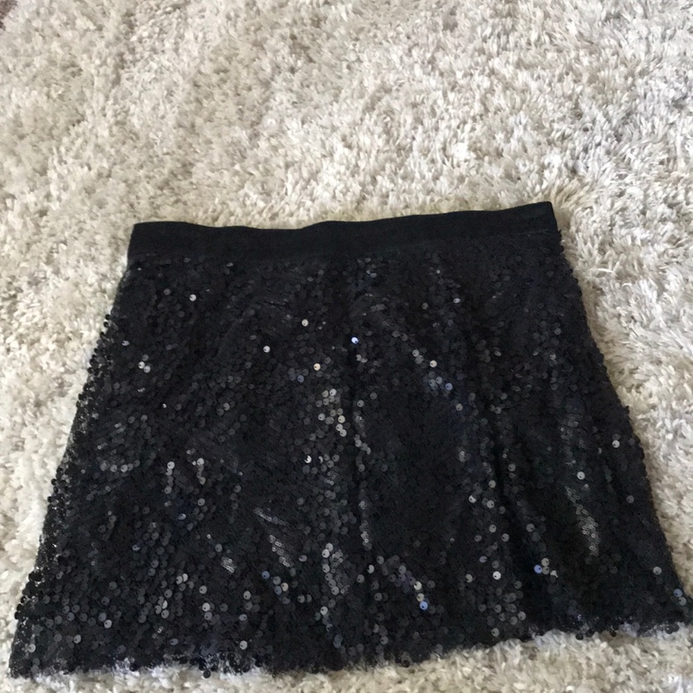 Very J Black Sequin Skirt
